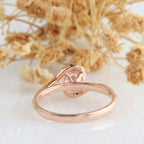 1.0CT Round Brilliant Cut Bypass Style Moissanite Engagement Ring