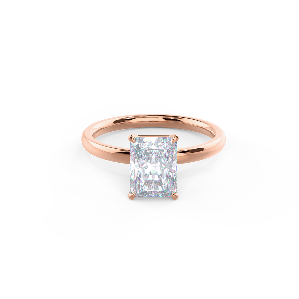 3.0 CT Radiant Cut Moissanite Solitaire Engagement Ring