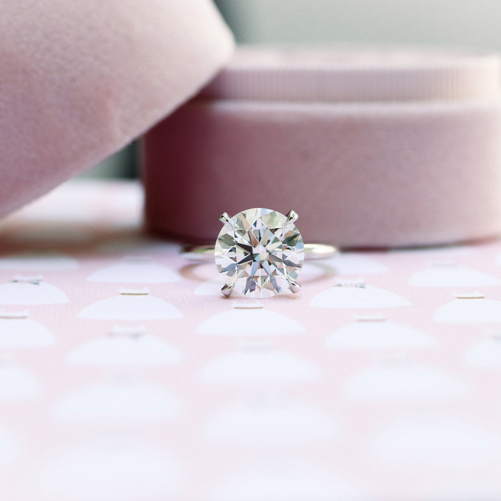 2.25 CT Round Brilliant Cut Moissanite Solitaire Engagement Ring