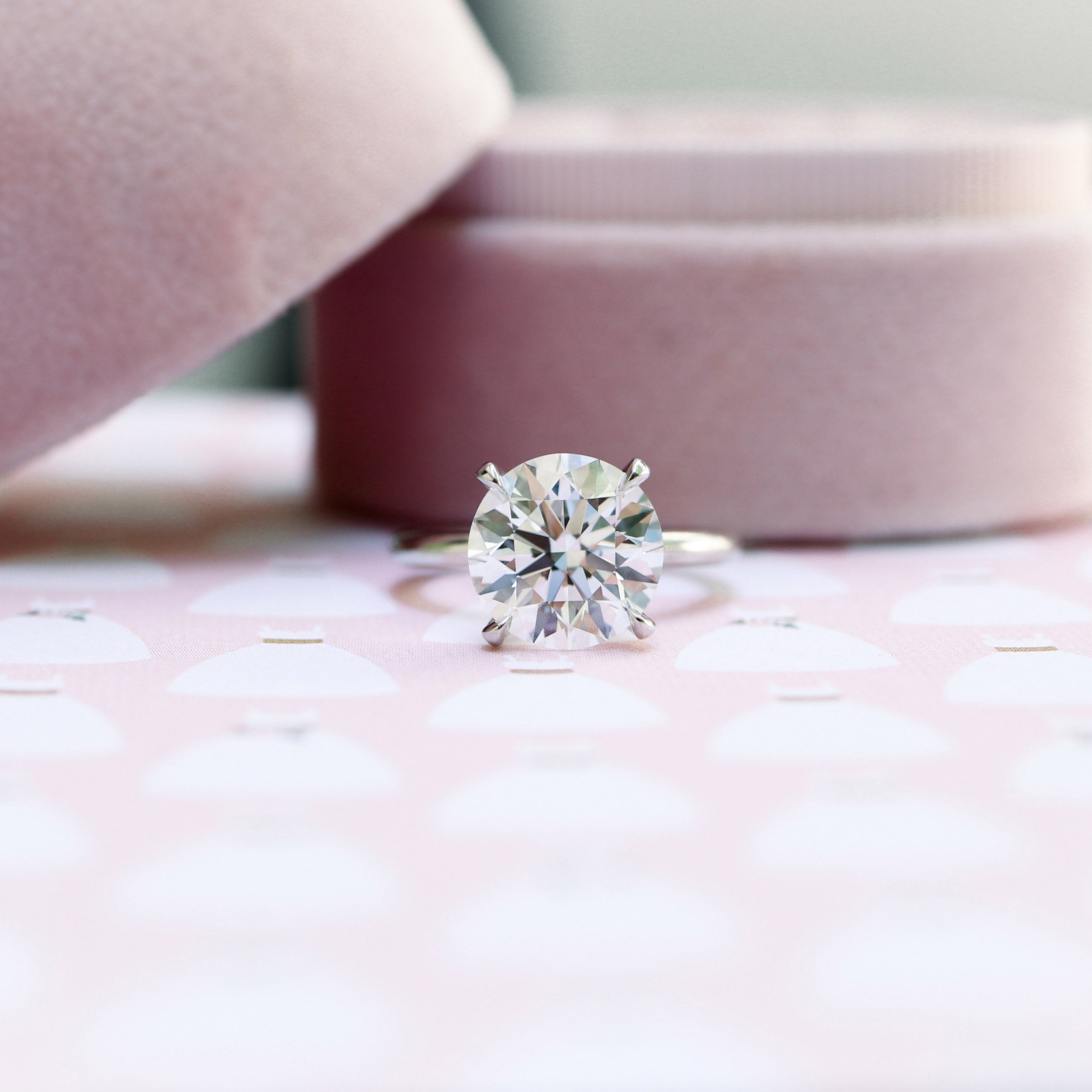 2.25 CT Round Brilliant Cut Moissanite Solitaire Engagement Ring