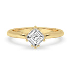 Solitaire Asscher Cut Diamond Ring