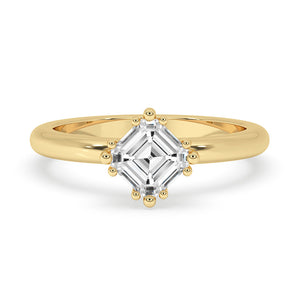 Solitaire Asscher Cut Diamond Ring