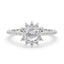 Rose Cut Engagement Ring - Halo Setting