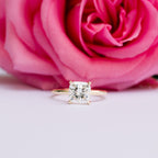 2.75 CT Cushion Cut Moissanite Solitaire Engagement Ring