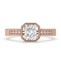 Radiant Cut Diamond Ring In Bezel Setting