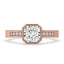 Radiant Cut Diamond Ring In Bezel Setting