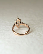 1.0 -3.0 CT Marquise ⁠Cut Lab Grown Diamond Three Stone Engagement Ring