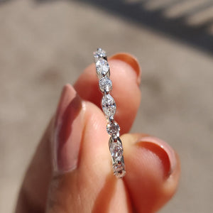 Floating Bubble Wedding Band In White Gold