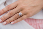 2.60 CT Emerald Moissanite Solitaire Engagement Ring