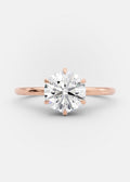 2.0 CT Round Brilliant Cut Moissanite Solitaire Engagement Ring