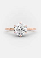 2.0 CT Round Brilliant Cut Moissanite Solitaire Engagement Ring