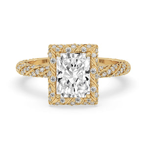 Twisted Engagement Ring in Classic Yellow Gold
