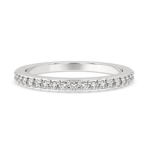 Half Eternity Wedding Band - White Gold