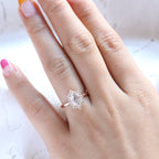 1.50 CT Oval Cut Cluster Halo Style Moissanite Engagement Ring