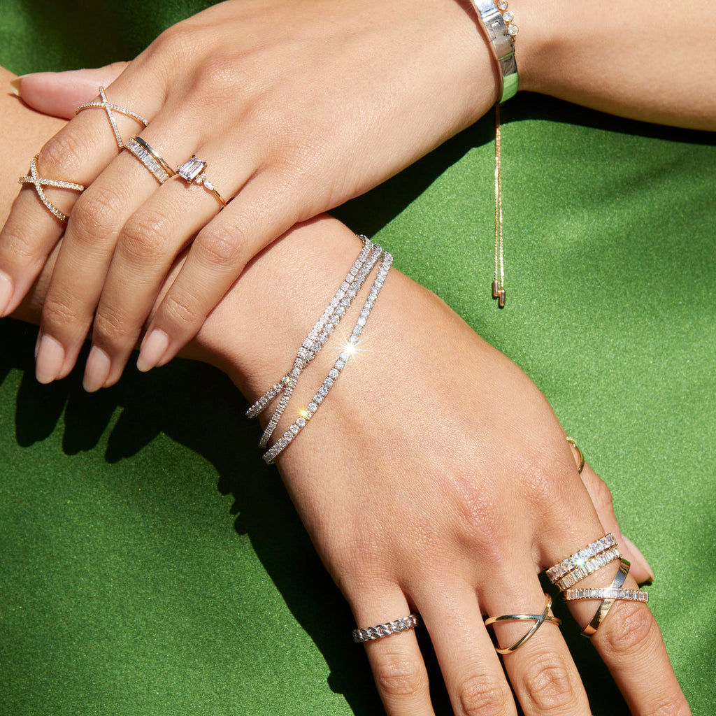 Round Cut Moissanite Diamond Tennis bracelets