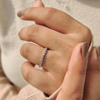 Shared Prong Eternity Round Diamond Wedding Band