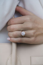 3.0 CT Round Cut Moissanite Solitaire Engagement Ring