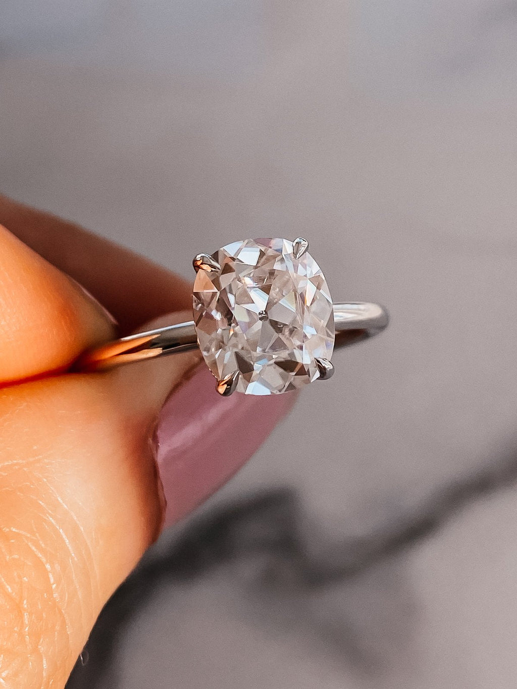 1.50 CT Elongated Cushion Cut Moissanite Hidden Halo Engagement Ring