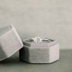 2.0 CT East-West Oval Cut Moissanite Solitaire Engagement Ring