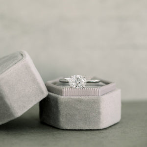 2.0 CT East-West Oval Cut Moissanite Solitaire Engagement Ring