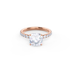 1.75 CT Cushion Moissanite Pave Setting Engagement Ring