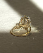 4.0 -6.0 CT Elongated Cushion Cut Lab Grown Diamond Split Shank Engagement Ring