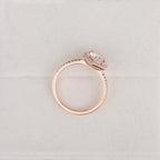 1.0CT Round Brilliant Cut Unique Halo Moissanite Engagement Ring
