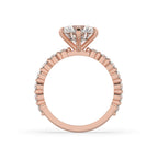 Round Cut Diamond Engagement Ring In Rose Gold