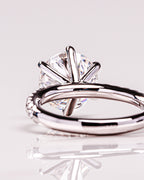 2.50 CT Round Moissanite Pave Setting Engagement Ring