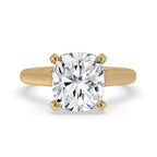 Hidden Halo Cushion Cut Diamond Ring