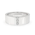 Three Stone Diamond Ring – Round Matte Finish