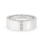 Three Stone Diamond Ring – Round Matte Finish