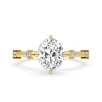 Oval Shaped Engagement Ring - Distance Pave