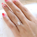 1.0 CT Vintage Floral Marquis Cut Diamond Moissanite Halo Engagement Ring