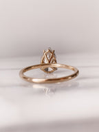 2.0 CT Pear Cut Moissanite Solitaire Engagement Ring