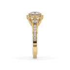 Art Deco Round Halo Engagement Ring
