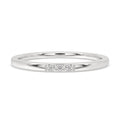 3 Stone Wedding Band - Minimalist Style