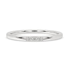 3 Stone Wedding Band - Minimalist Style