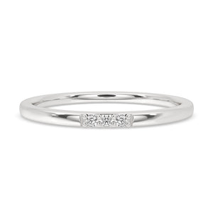 3 Stone Wedding Band - Minimalist Style