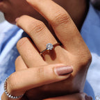 Round Cut Diamond Ring in Classic Tapered Shank