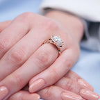 2.30 CT Cushion Moissanite Vintage Halo Engagement Ring