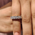 Cushion Old Mine Cut 5 Stone Wedding Band