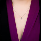 0.70 CT-1.50 CT Emerald Cut Moissanite Solitaire Necklace