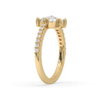 Rose Cut Diamond Ring - pave setting