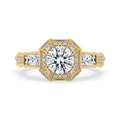 Vintage Diamond Ring with Round Center Stone