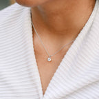 0.50-1.0ct Round Brilliant Cut Moissanite Solitaire Necklace