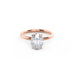 2.0 CT Oval Cut Moissanite Solitaire Setting Engagement Ring