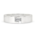 Baguette Diamond Wedding Band - Solitaire Style