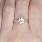 1.50CT Round Cut Moissanit Engagement Ring
