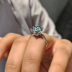 Round Cut Solitaire Ring  With  Twisted Side Band